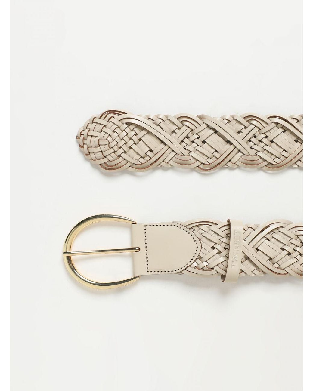 Twinset White Braided Belt
