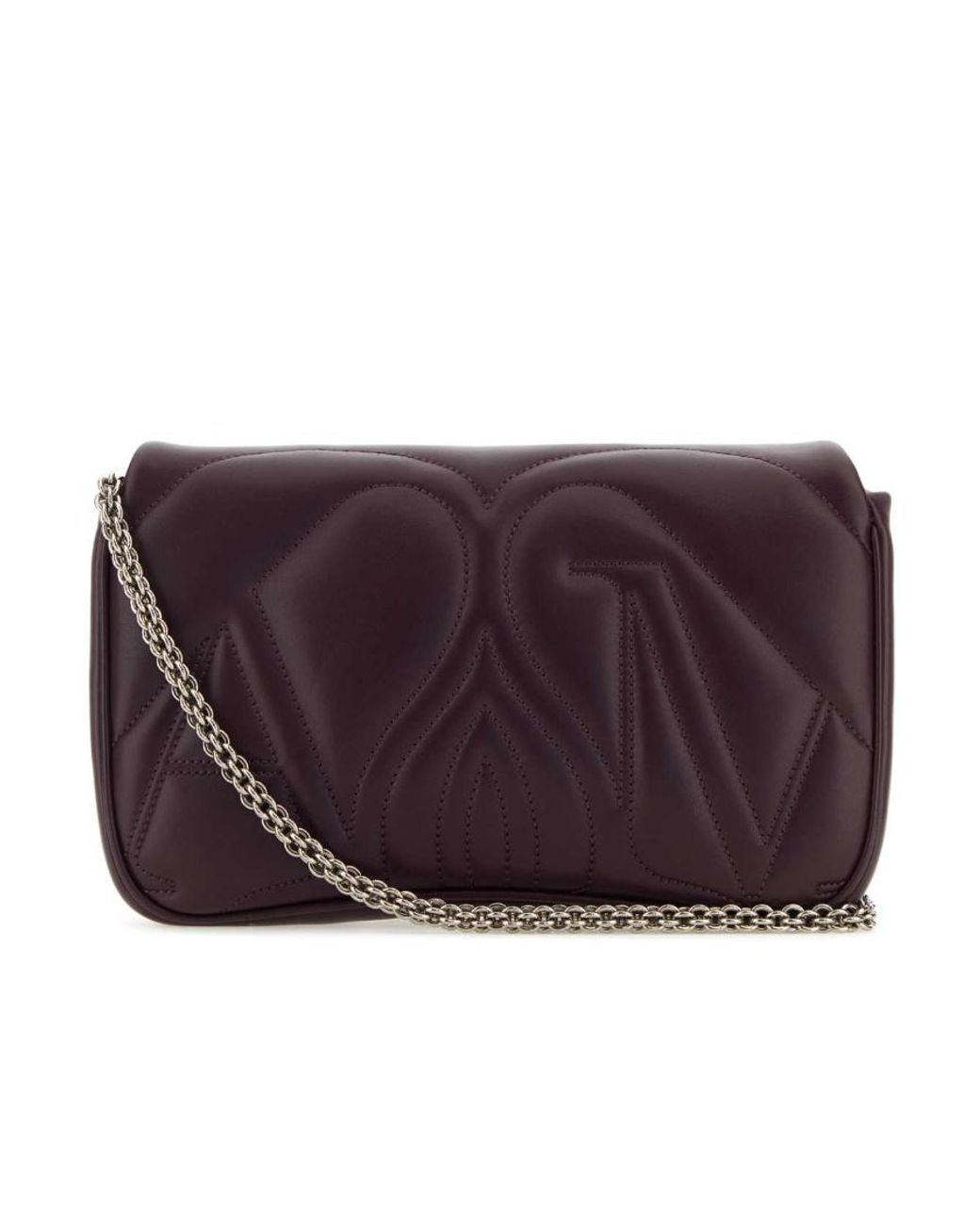 McQueen Black The Seal Logo Plaque Small Shoulder Bag