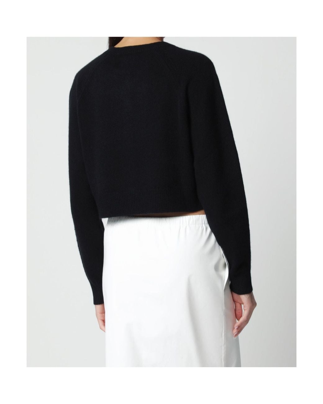 Loulou de Saison Black Crew Neck Cardigan
