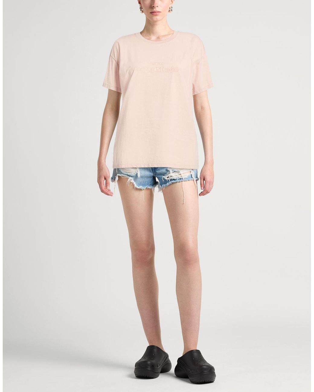 Maison Margiela Pink Plain Colour T-Shirt