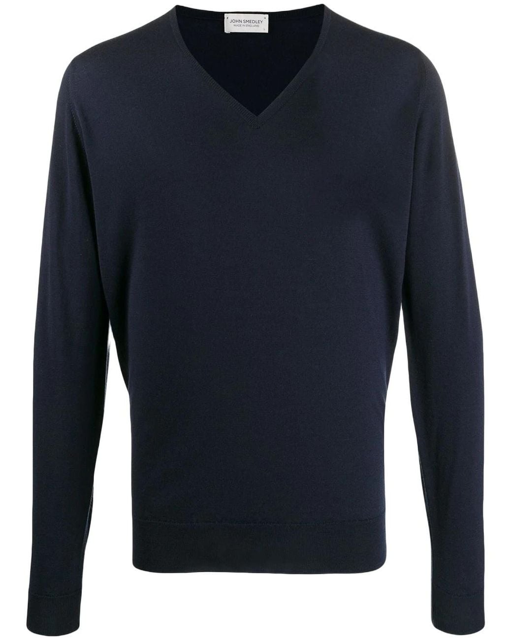 John Smedley Blue Blenheim V-Neck Knitwear for men