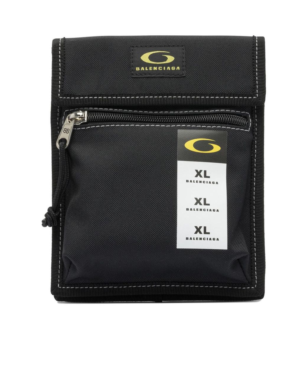 Balenciaga Black Logo Patch Crossbody Bag for men
