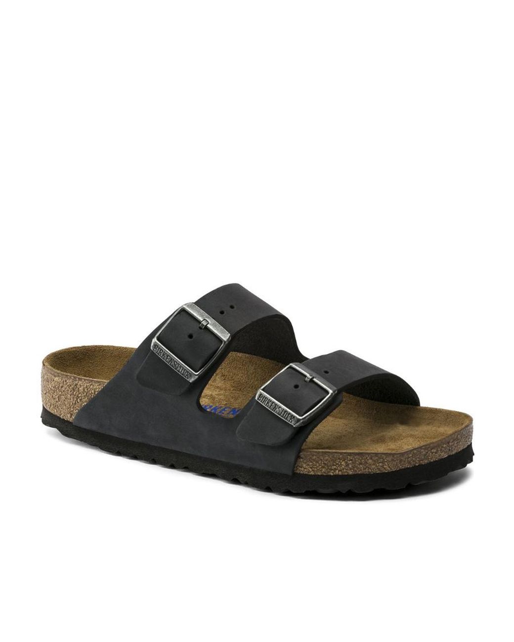 Birkenstock Black Logo Slippers for men