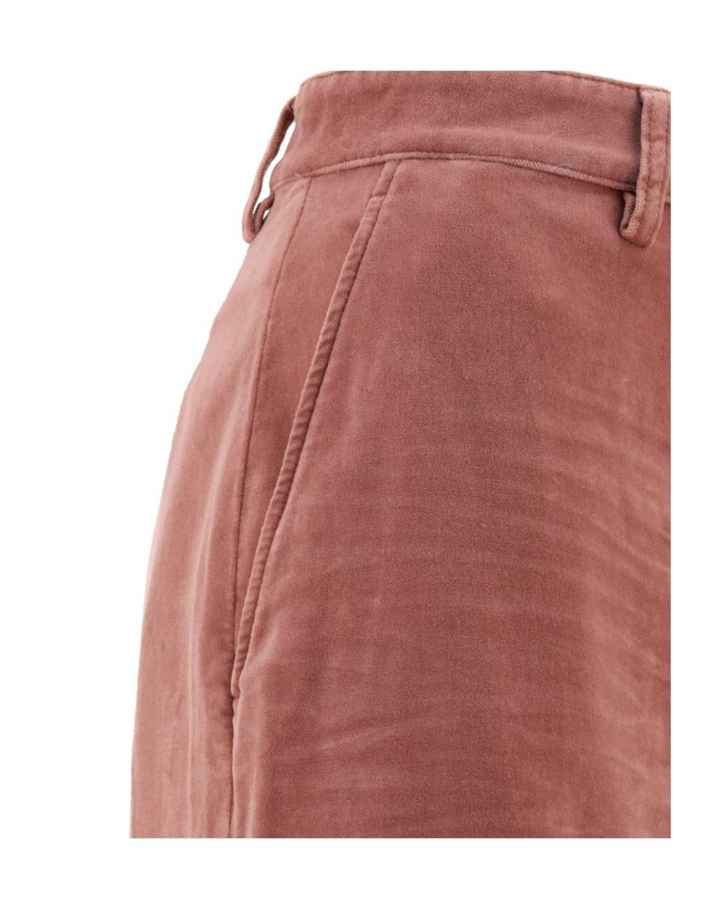DSquared² Red Baggy Cut Velvet Trousers