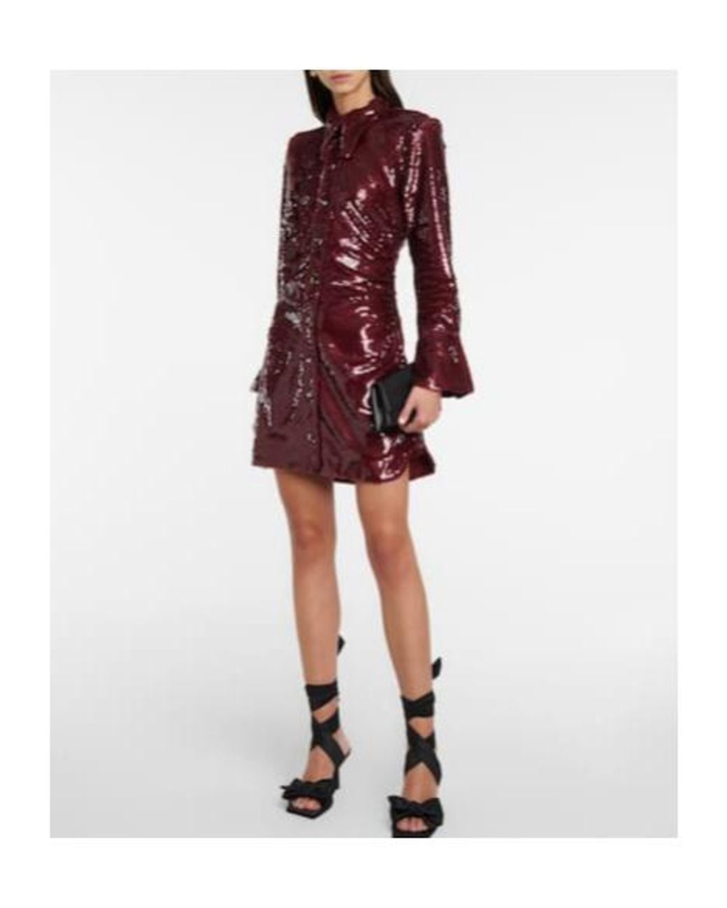Ganni Red Sequin Dress