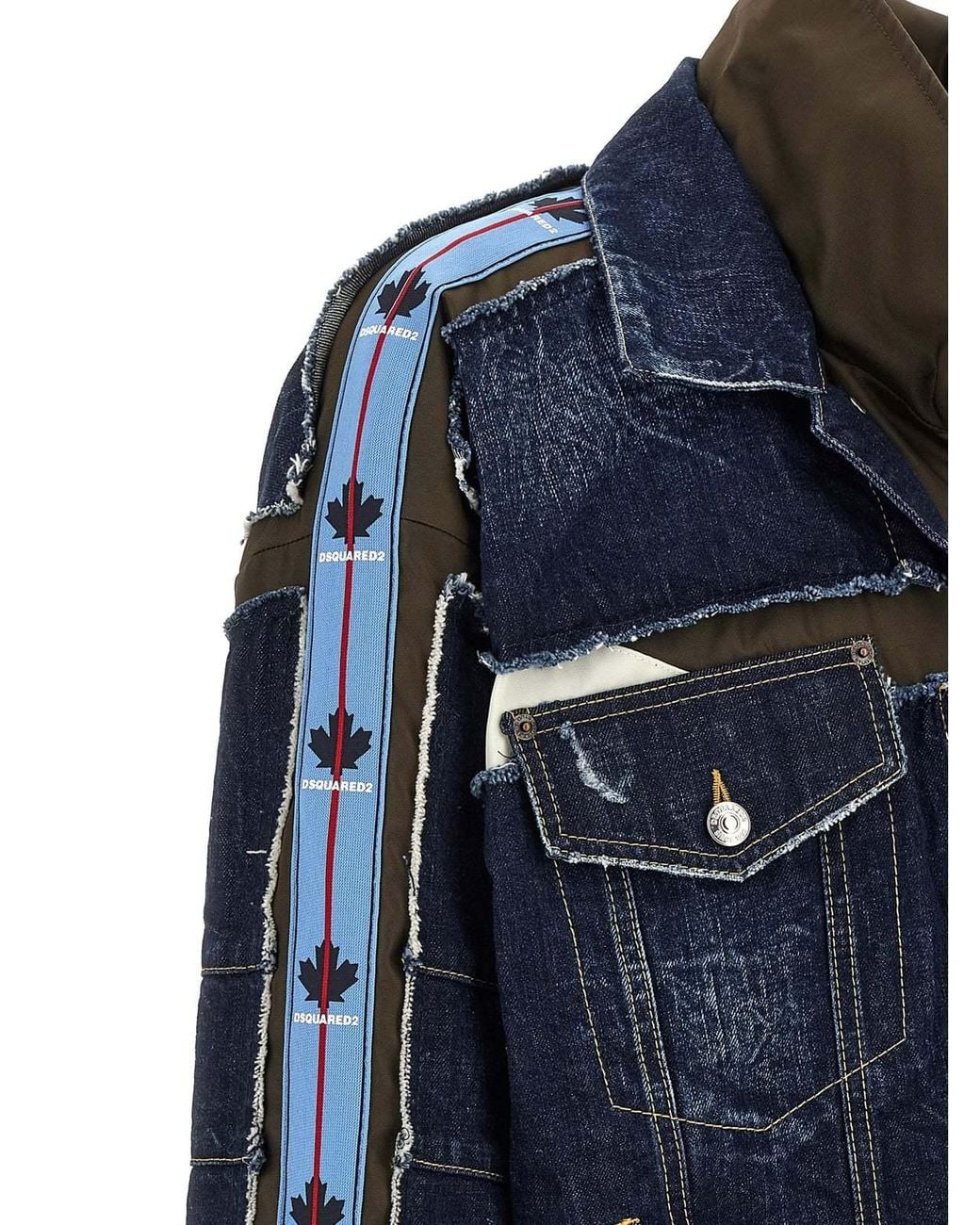 DSquared² Blue Multilayer Denim Jacket for men