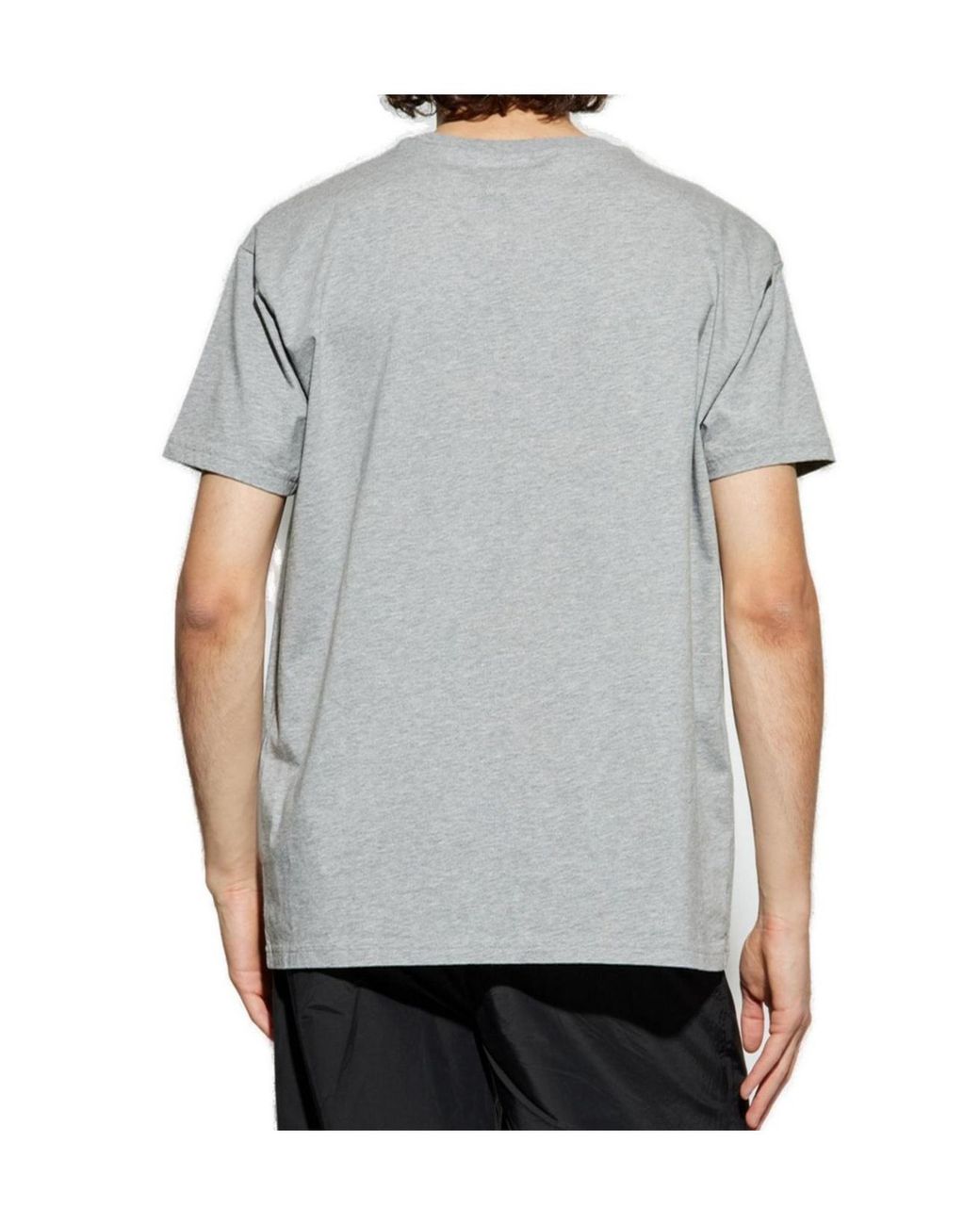 Vivienne Westwood Gray Logo Embroidered Crewneck T-Shirt for men