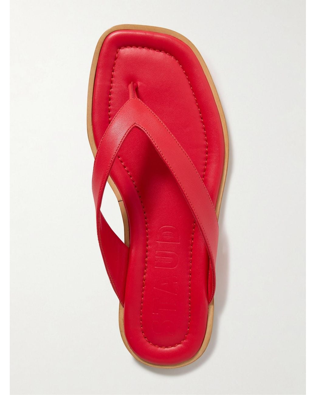 Staud Red Minimalist Sandals