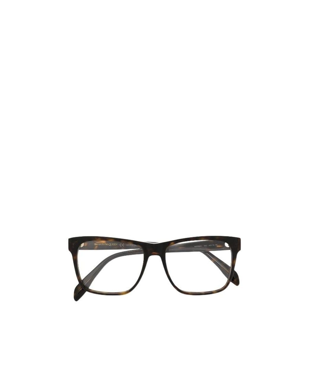 McQueen Metallic Eyewear Square Frame Glasses for men