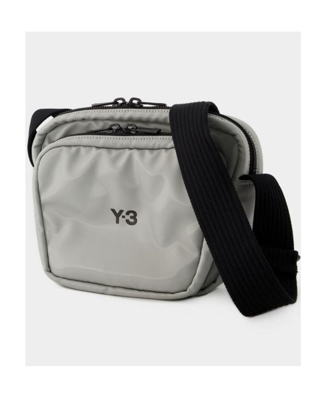 Y-3 Black Logo-Print Messenger Bag for men