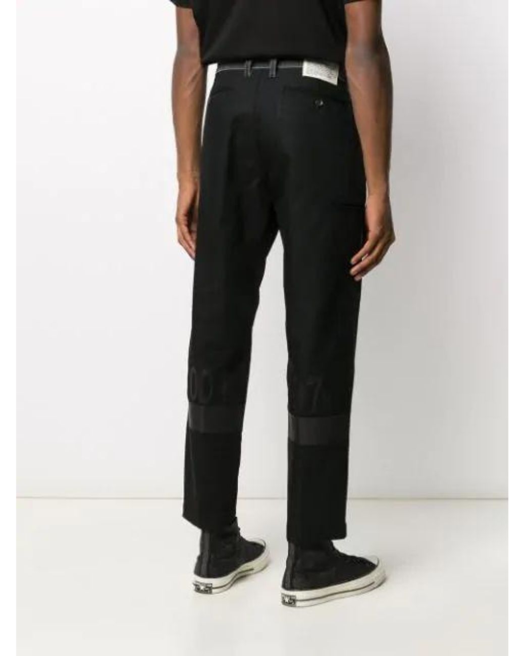 DIESEL Black Relaxed Fit Tailored Pants for men
