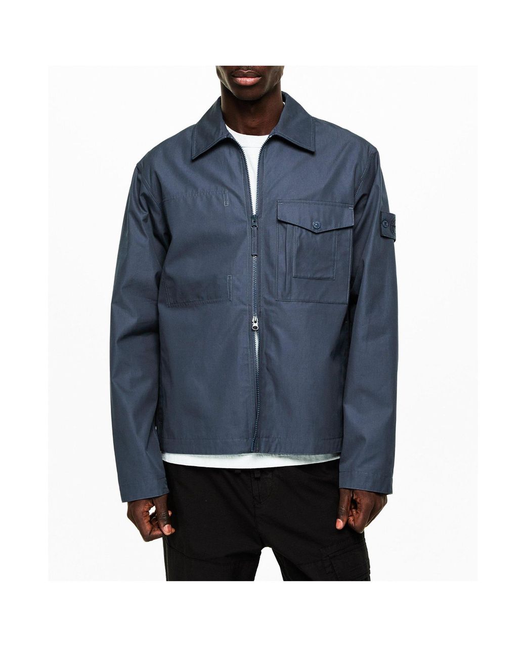 Stone Island Blue Minimal Outerwear for men