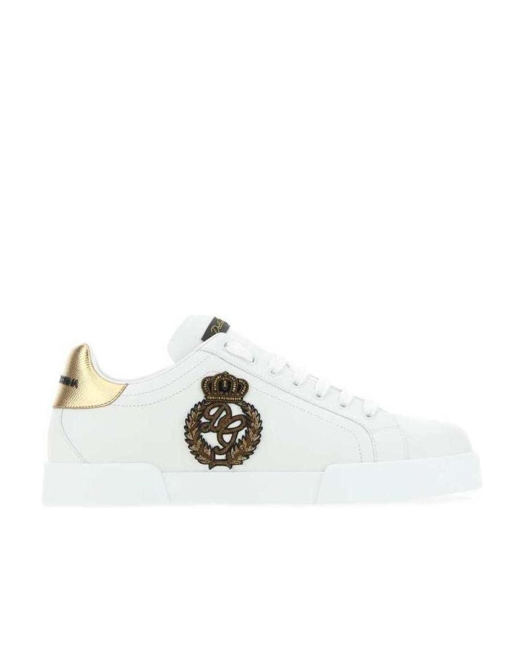 Dolce & Gabbana White Portofino Crest Sneakers for men