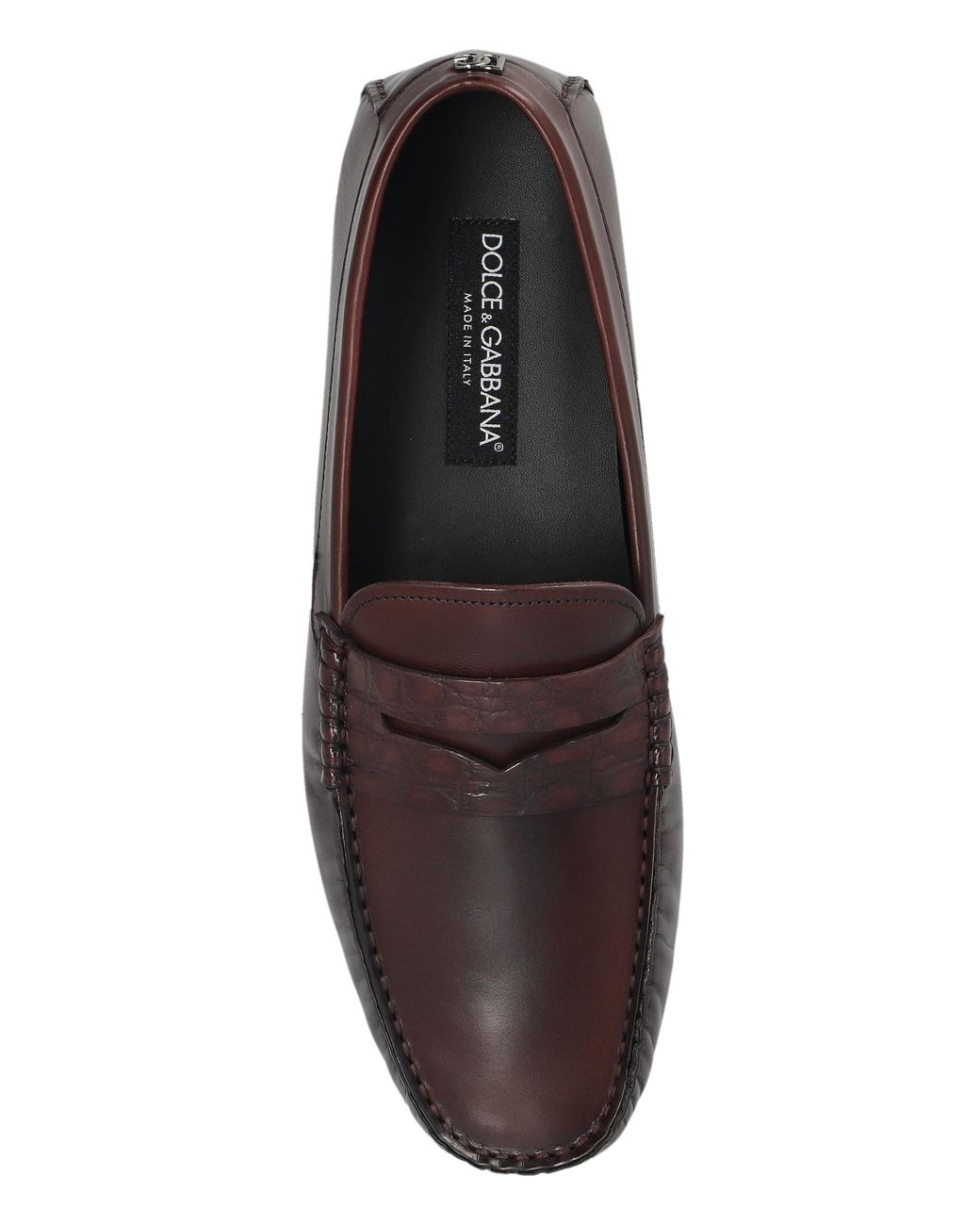 Dolce & Gabbana Brown Dg Logo Plaque Loafers for men
