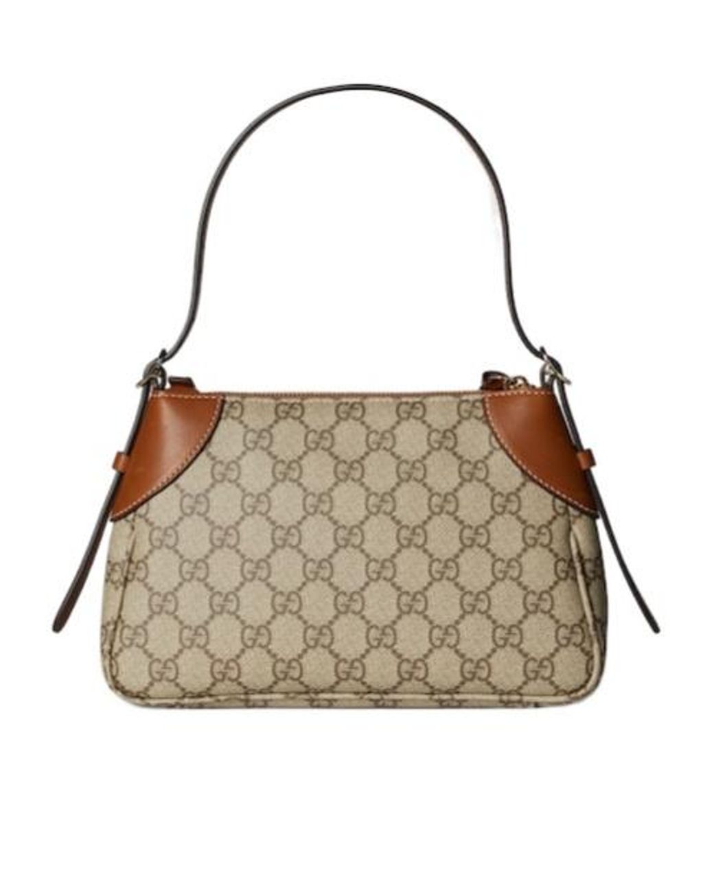 Gucci Brown Gg Emblem Small Shoulder Bag