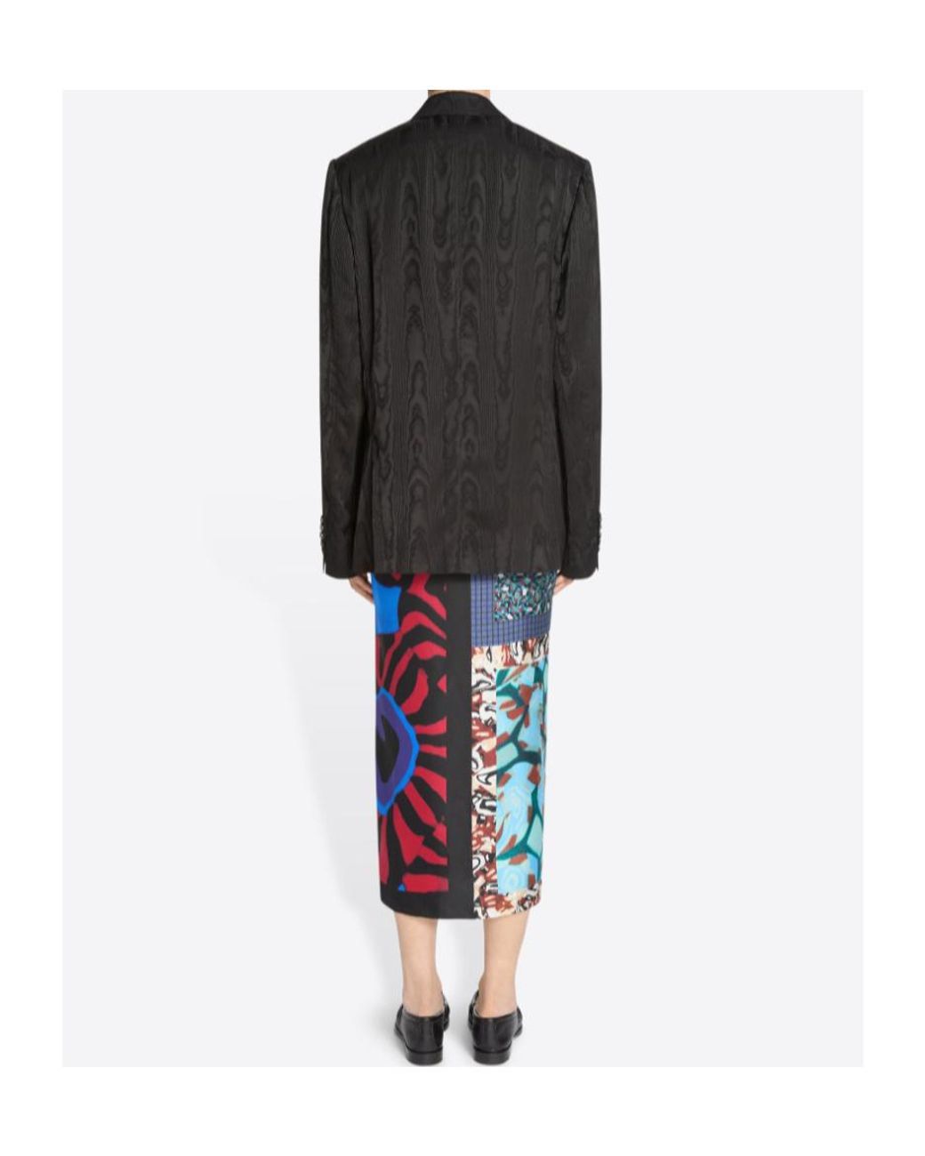 Dries Van Noten Black Barrysta Double Breasted Moiré Blazer