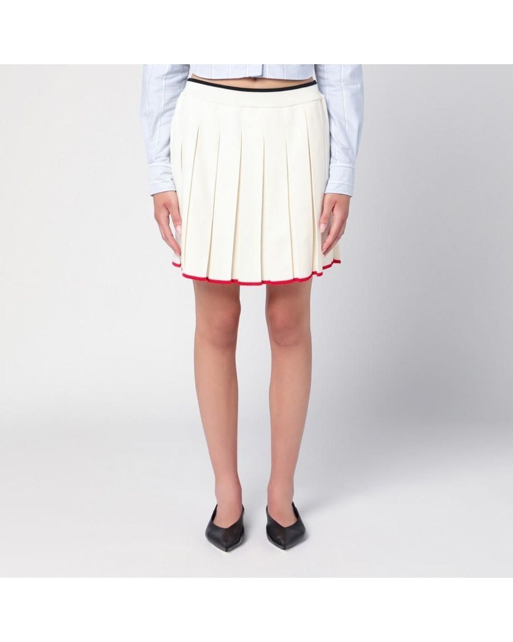 Thom Browne Metallic Pleated Mini Skirt