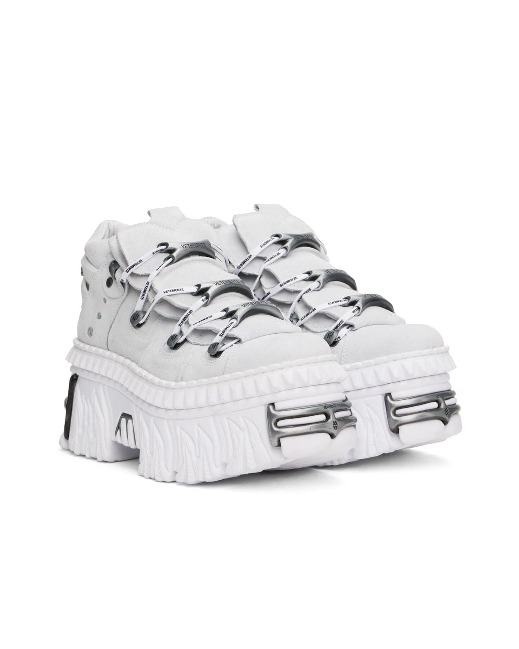 Vetements White X New Rock Platform Sneakers for men