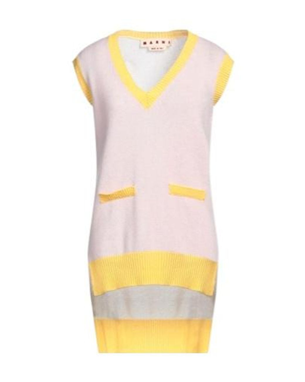 Marni Yellow Sleeveless Knitted Sweater