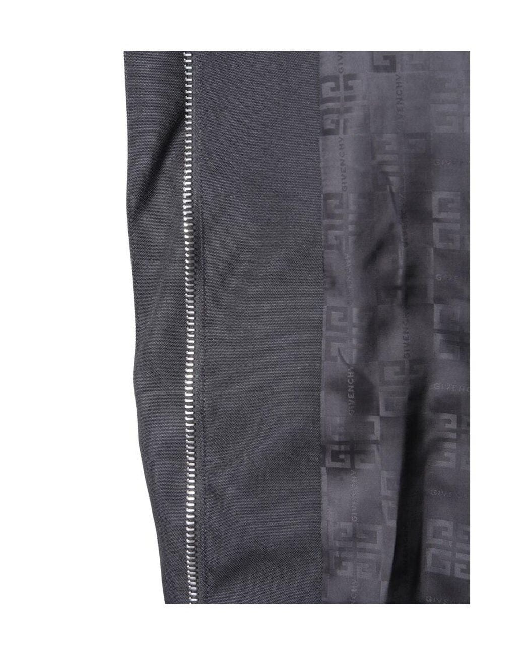 Givenchy Black Hooded Logo Windbreaker for men