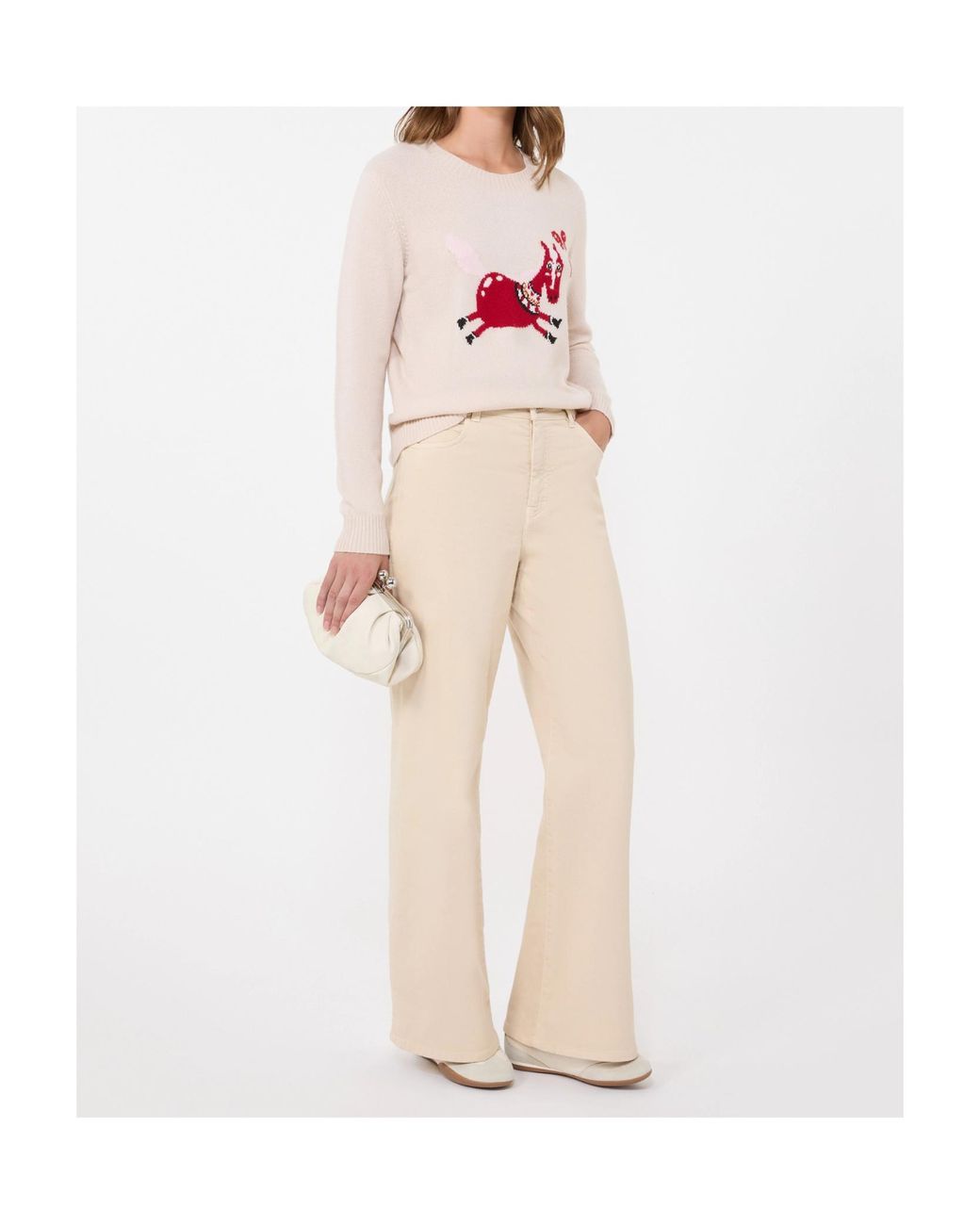 Weekend by Maxmara Natural Medina Wide Leg Trousers