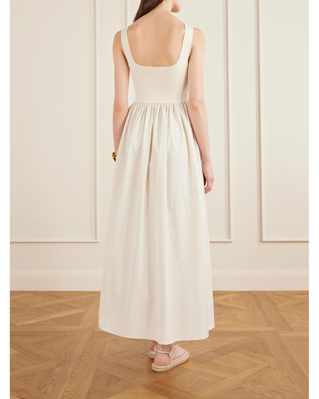 Matteau White Stretch-Knit Maxi Dress