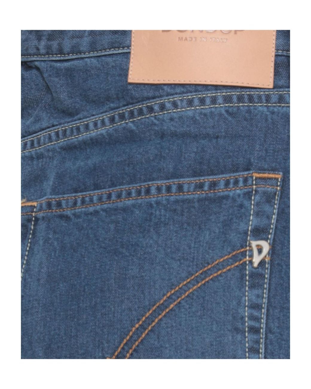Dondup Blue High-Rise Wide-Leg Jeans