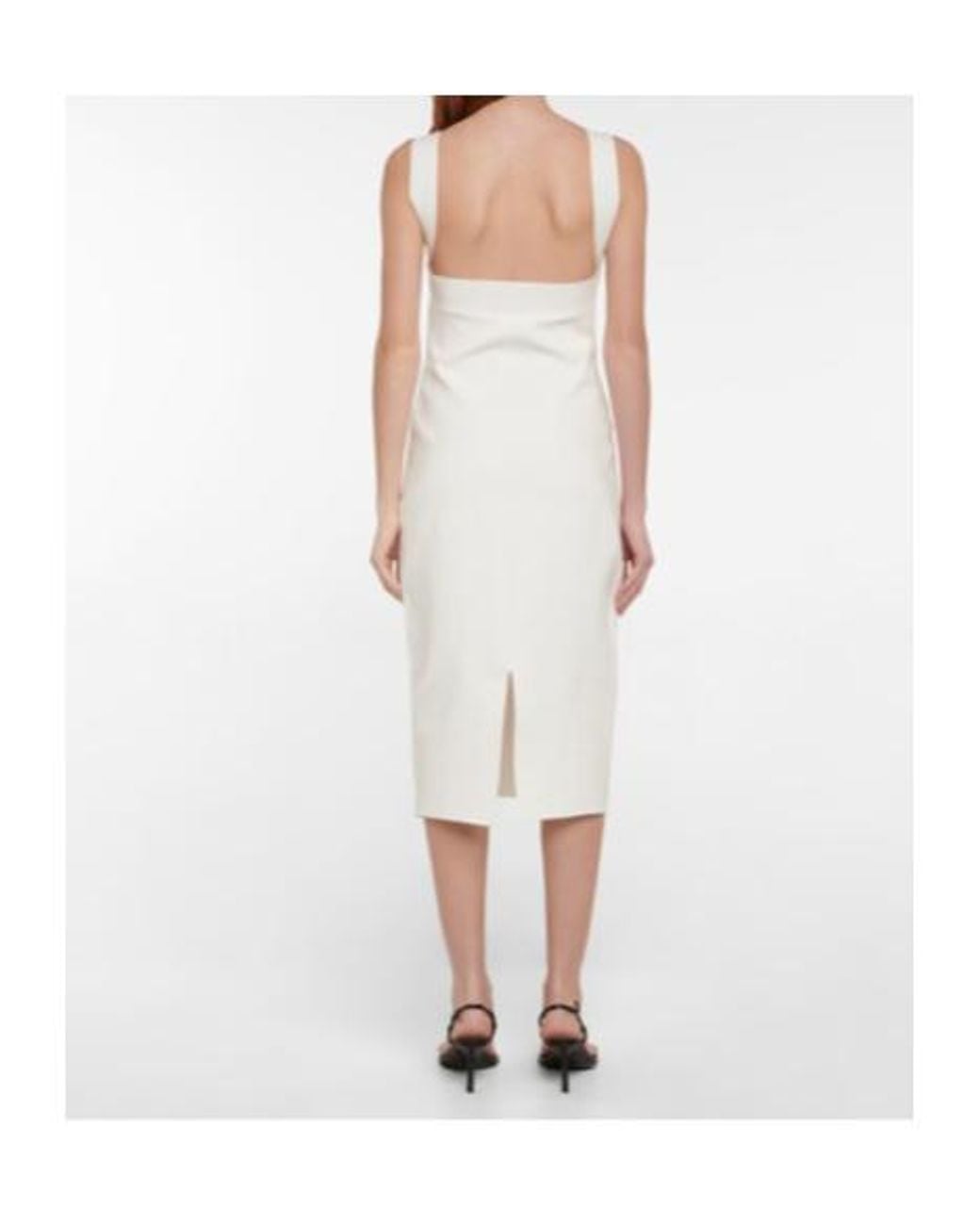 Victoria Beckham White Midi Dress