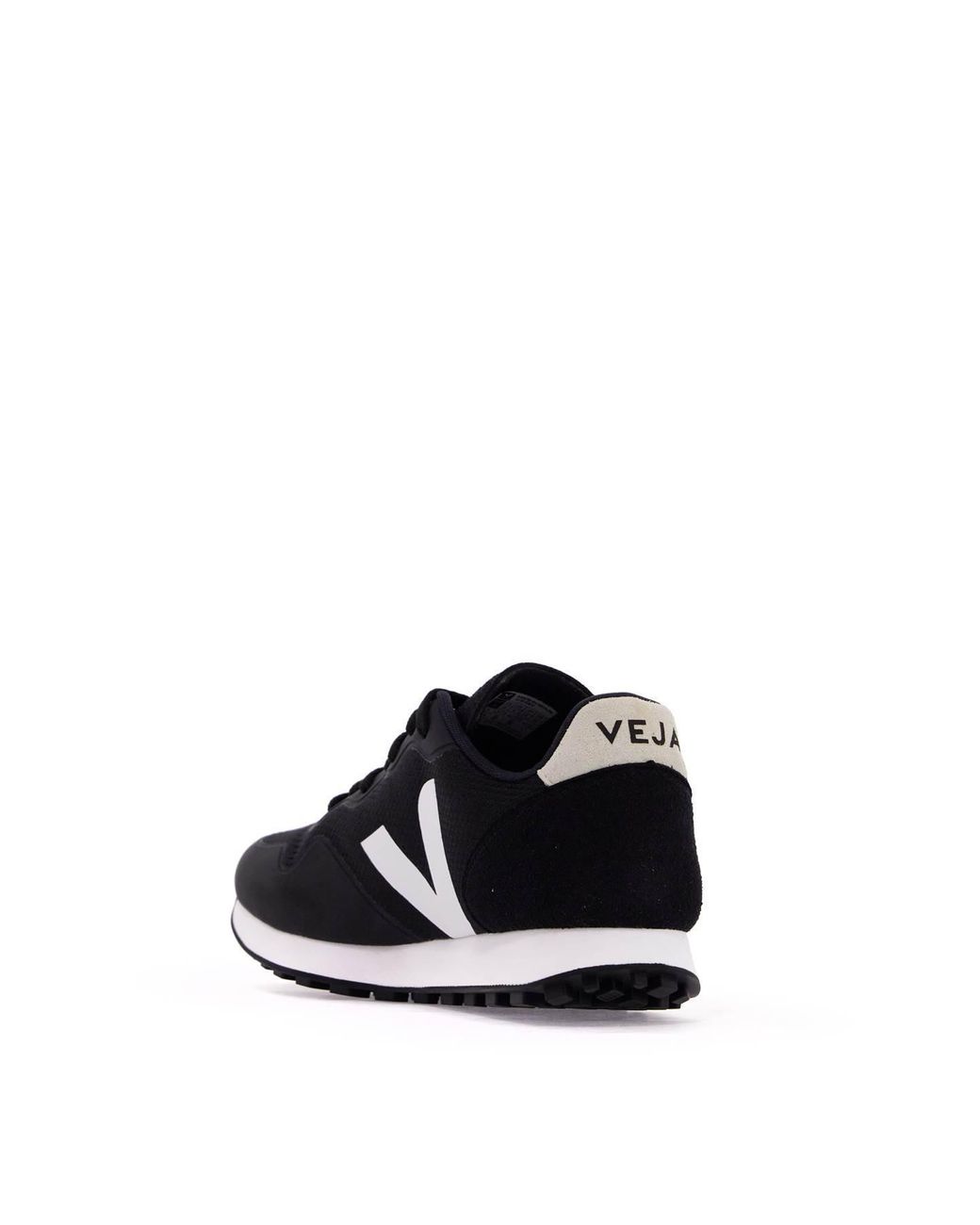 Veja Black B-Mesh Logo Detailed Low-Top Sneakers