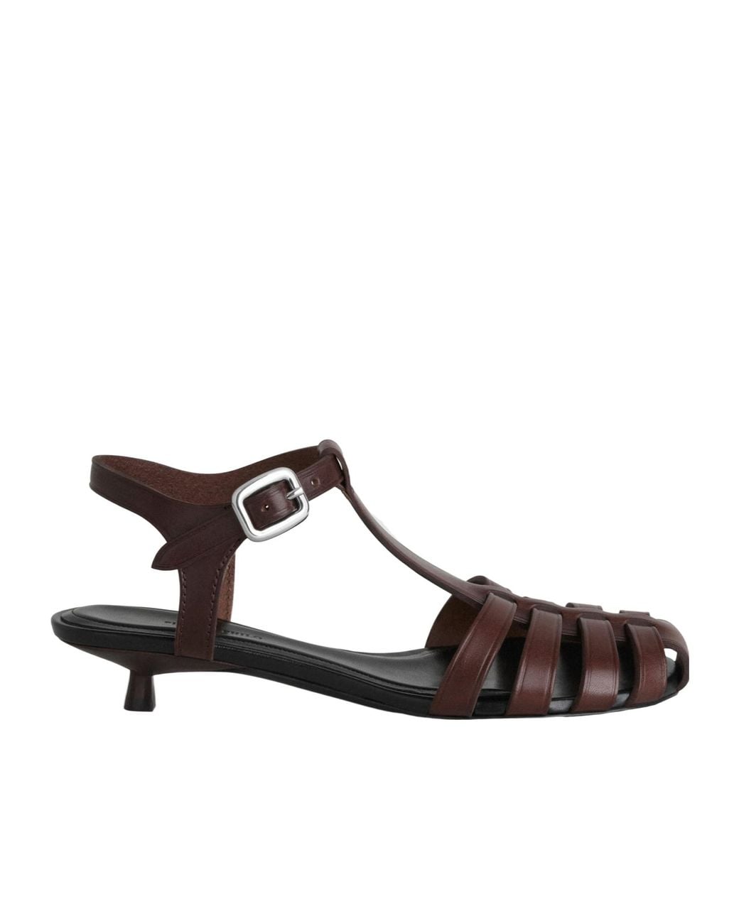 Phoebe Philo Brown Leather Fisherman Sandals
