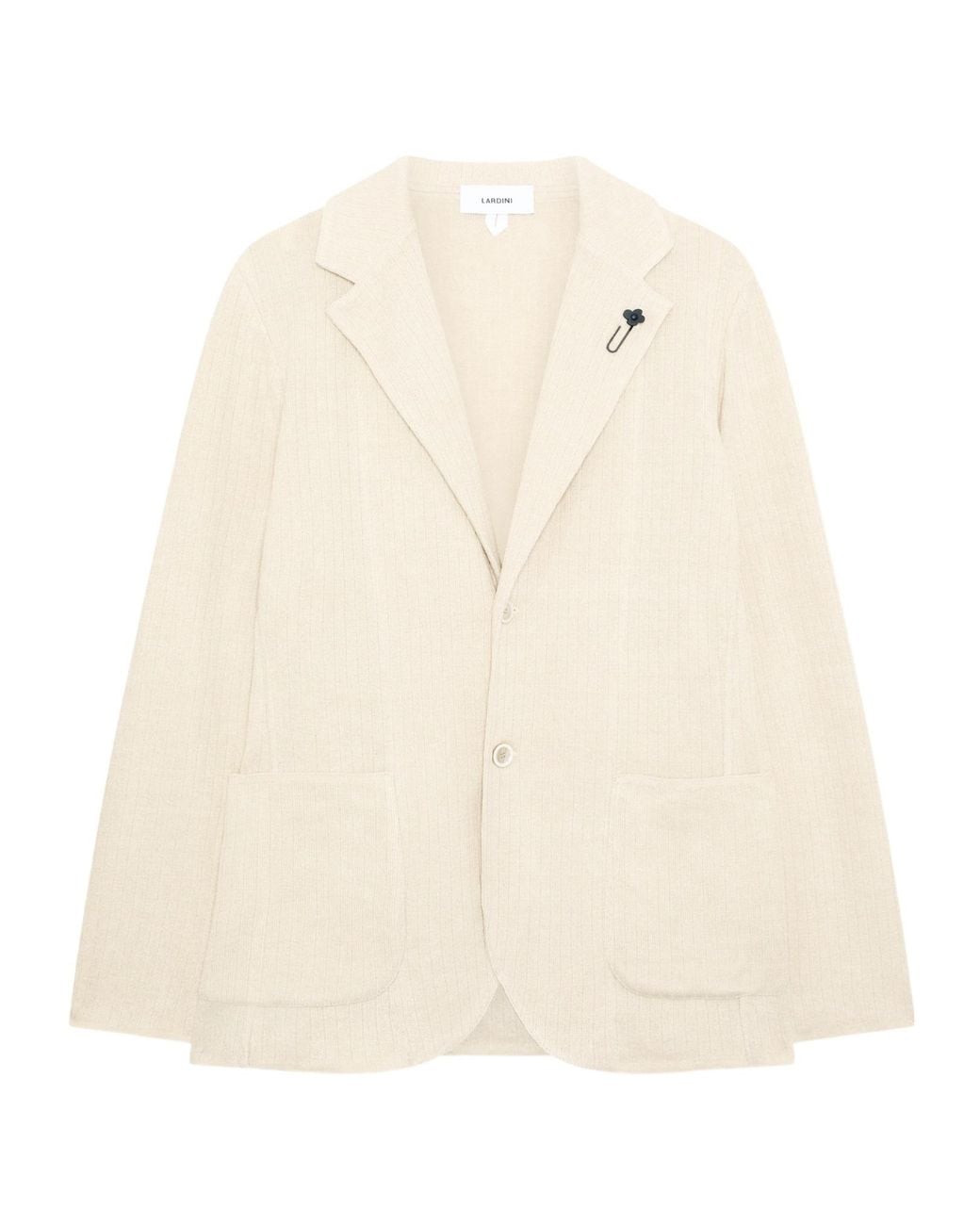 Lardini Natural Ribbed-Knit Single-Breasted Blazer for men