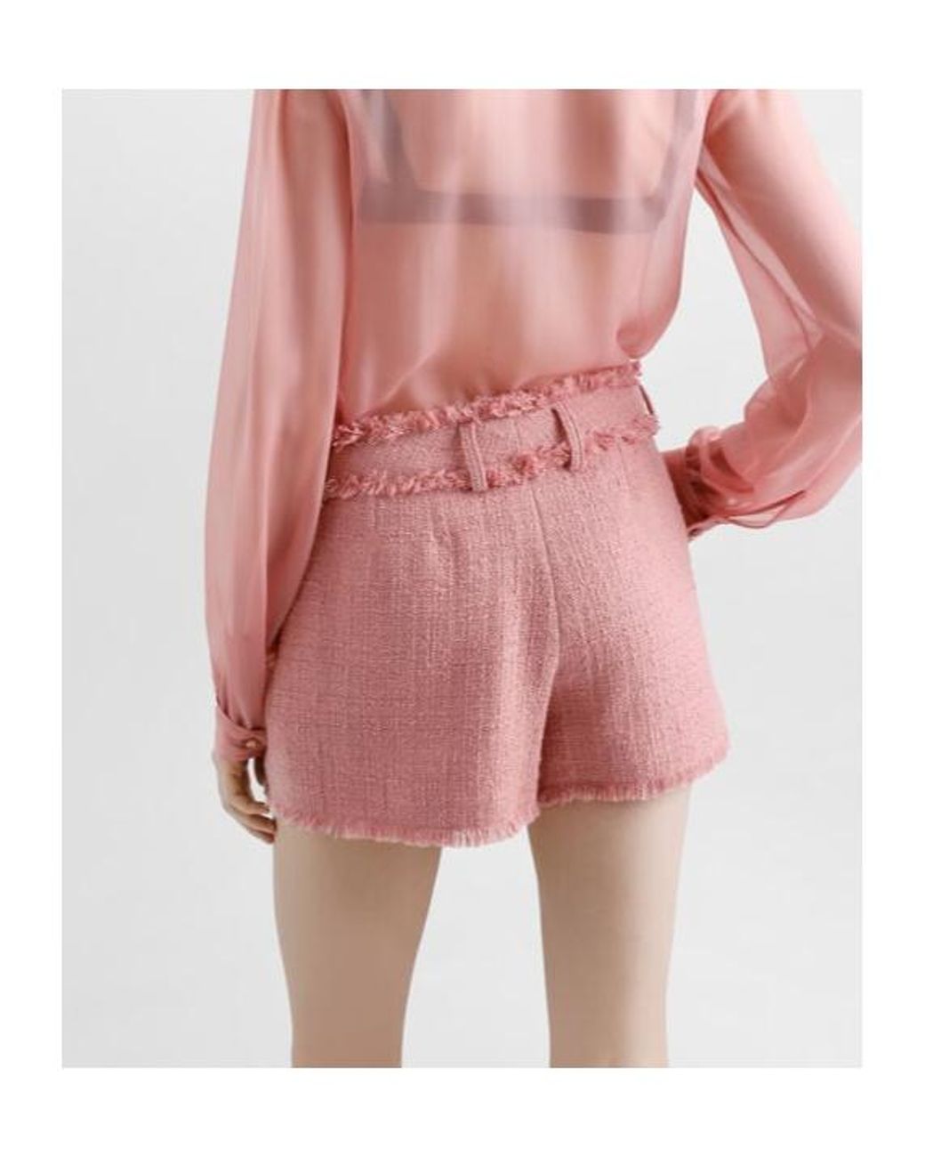 Dolce & Gabbana Pink Belt Loop Shorts