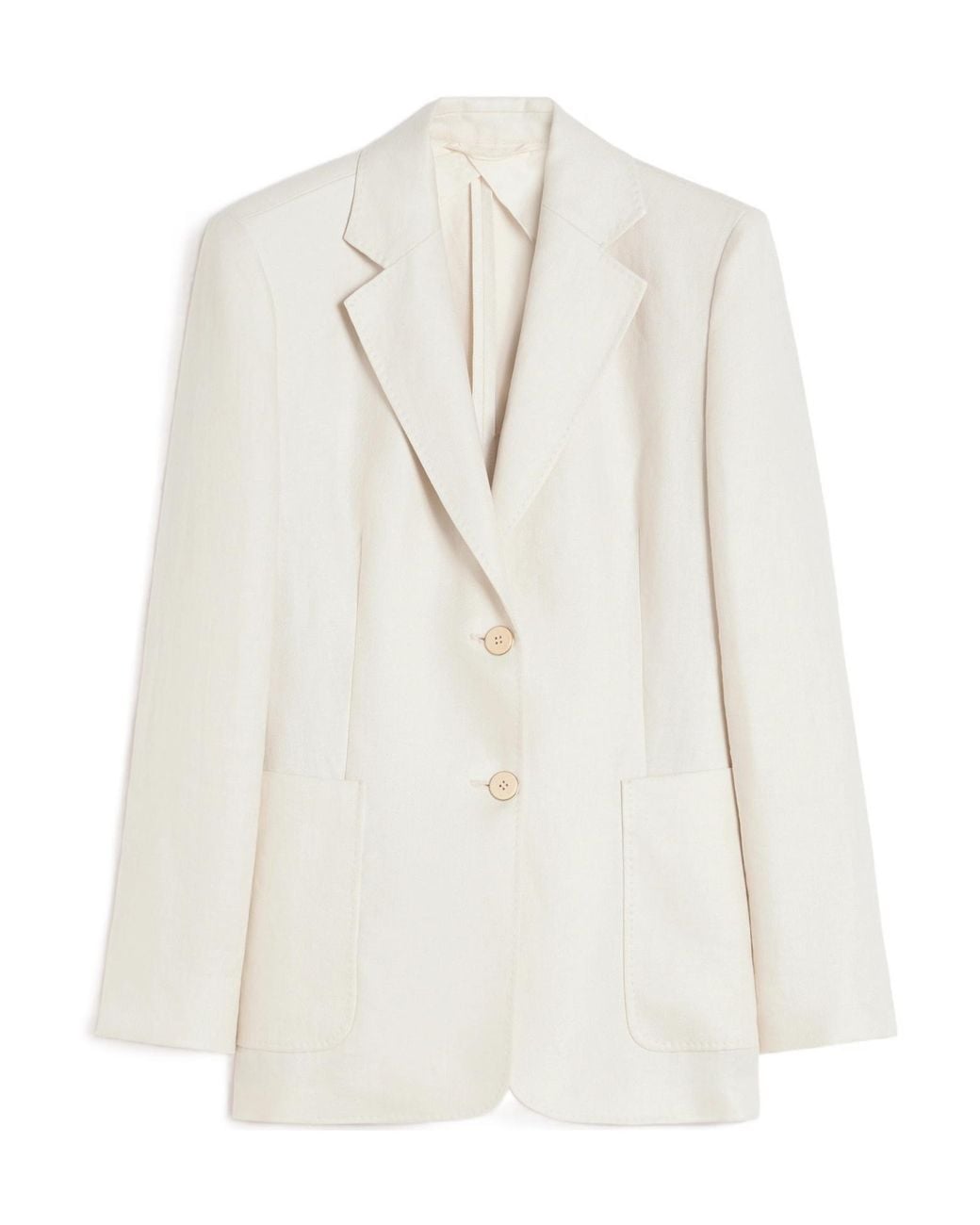 Max Mara White Volonta Single-Breasted Blazer