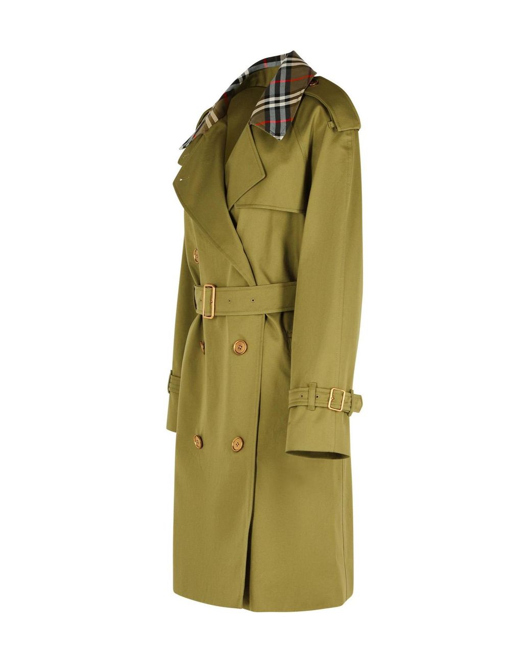 Burberry Green Short Cotton Trench Coat