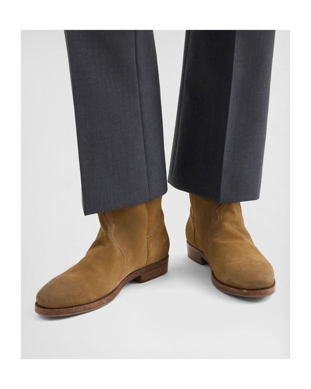 Jil Sander Brown Hand-Crafted Aged Effect Boots for men