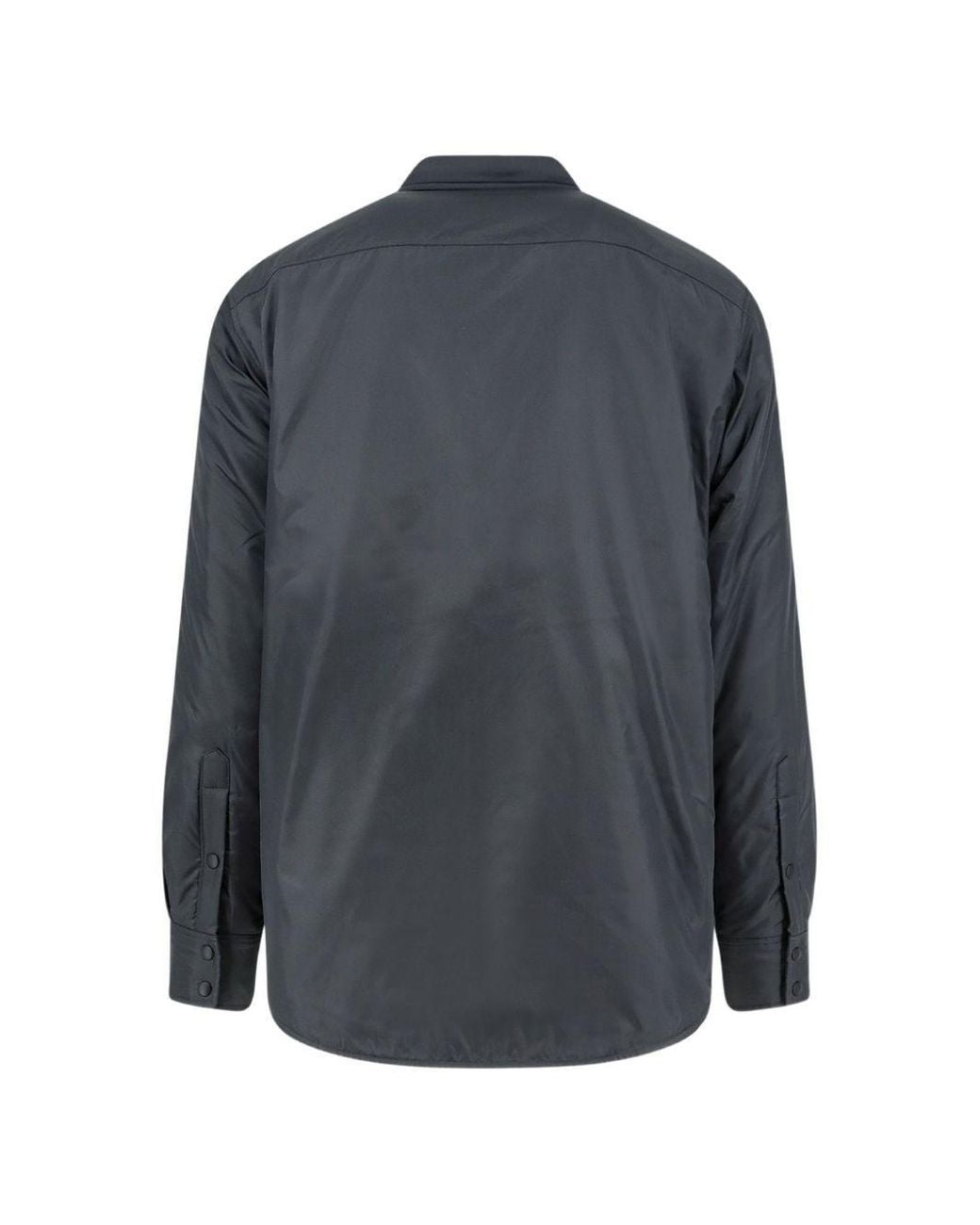 Aspesi Blue Snap-Front Shirt Jacket for men