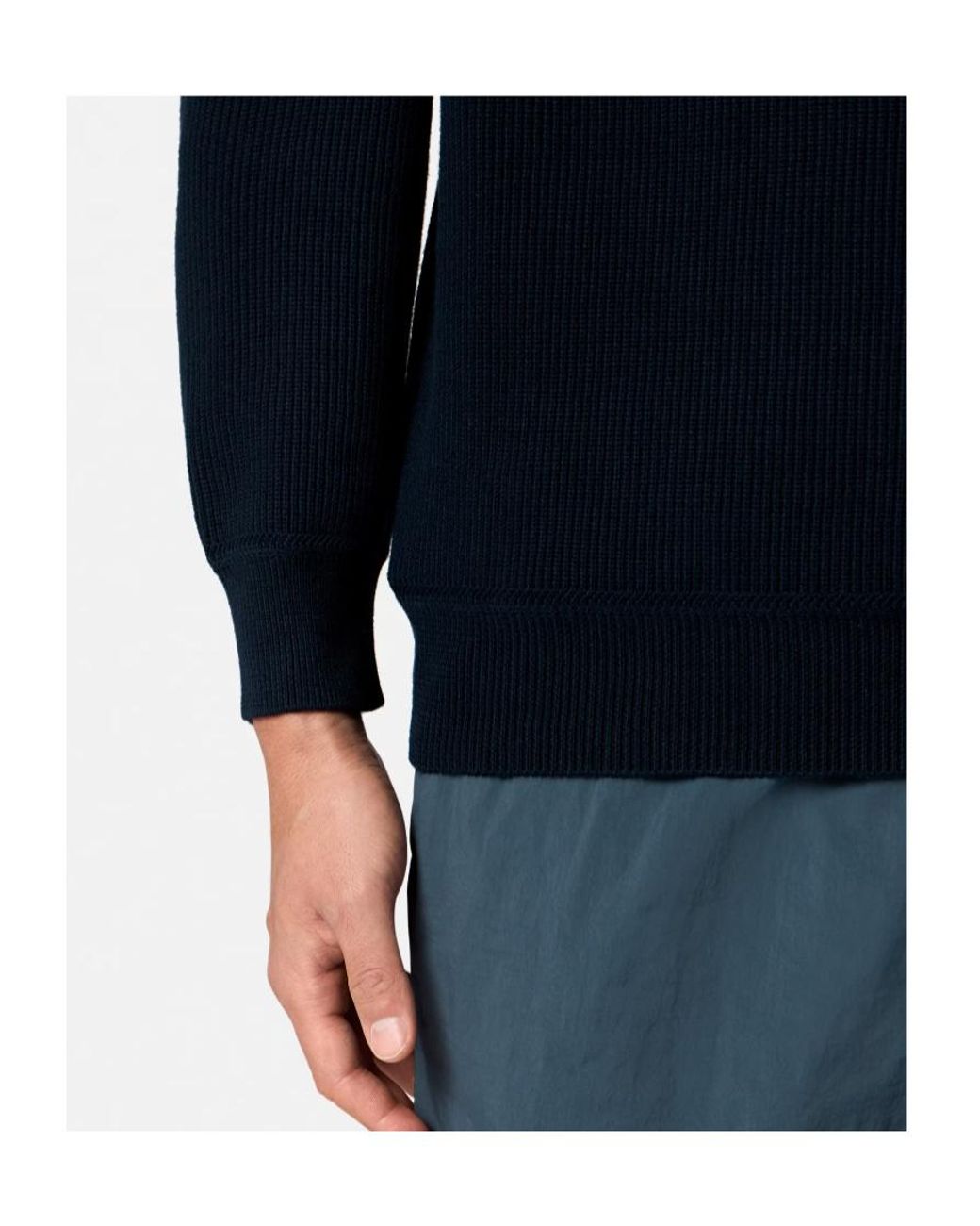Stone Island Blue Logo Patch Crewneck Sweatshirt for men