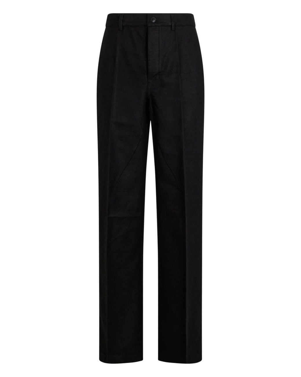 Rick Owens Black Pressed-Crease Trousers for men