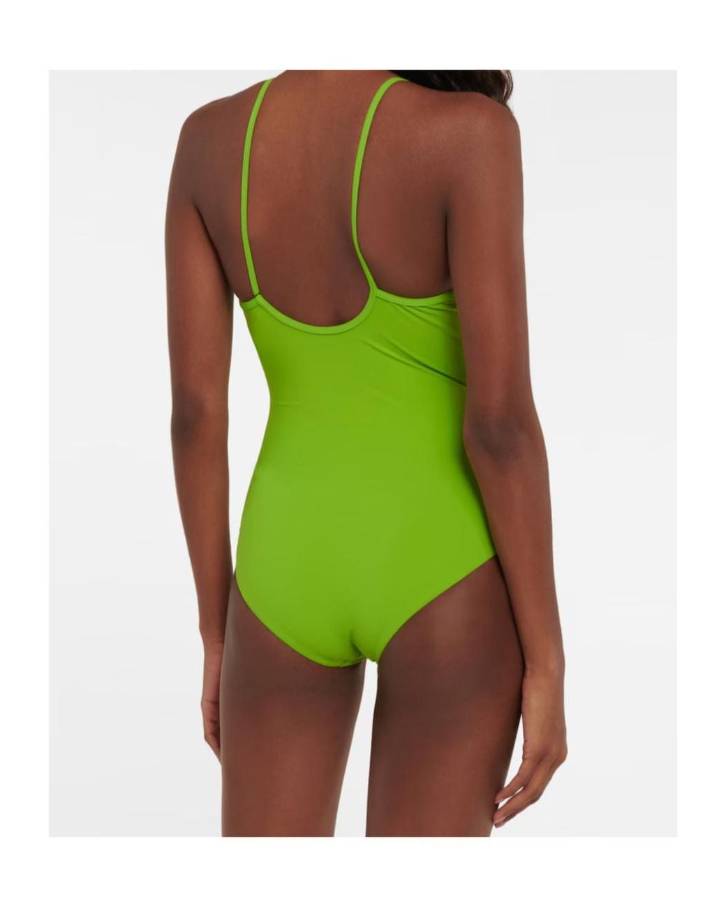 Christopher Esber Green Hollow-Out One-Piece Swimsuit
