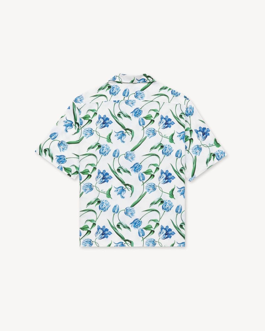 KENZO Blue Tulip' Hawaiian Short Sleeve Shirt for men