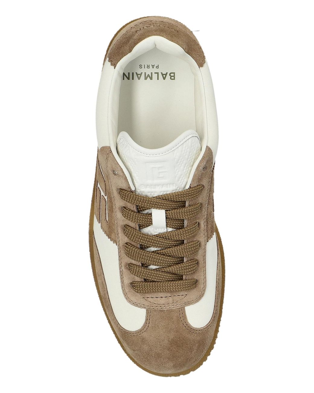 Balmain Brown Swan Sneakers