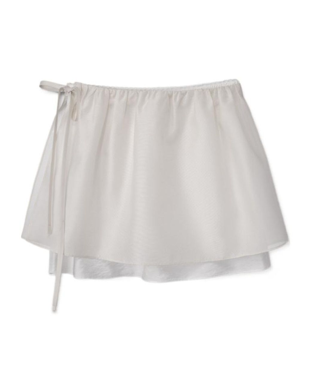 DUNST White Layered Mini Skirt