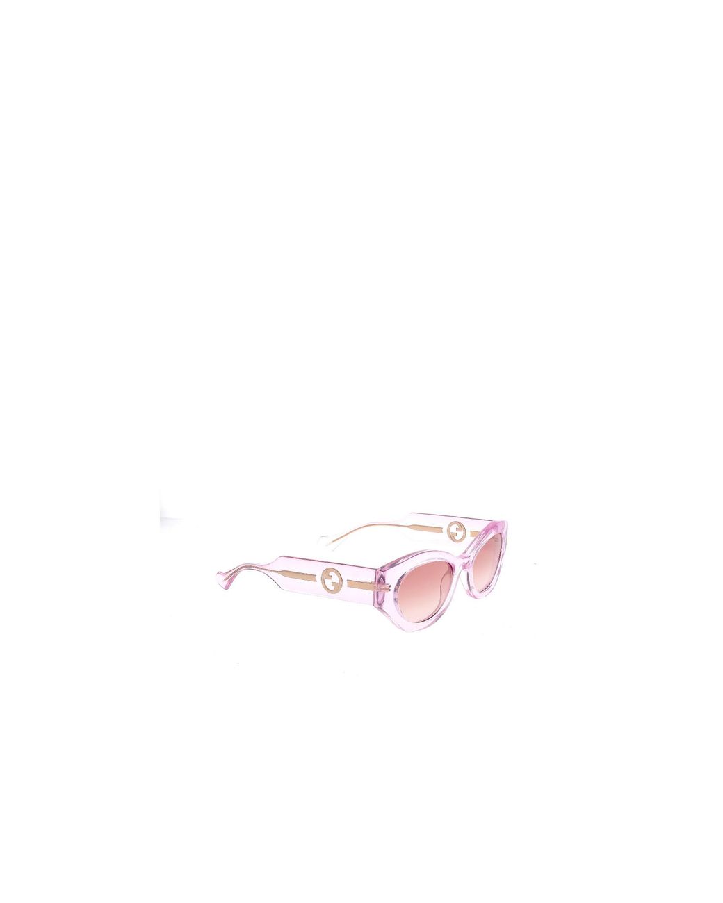 Gucci Pink Eyewear Oval Logo-Detail Sunglasses