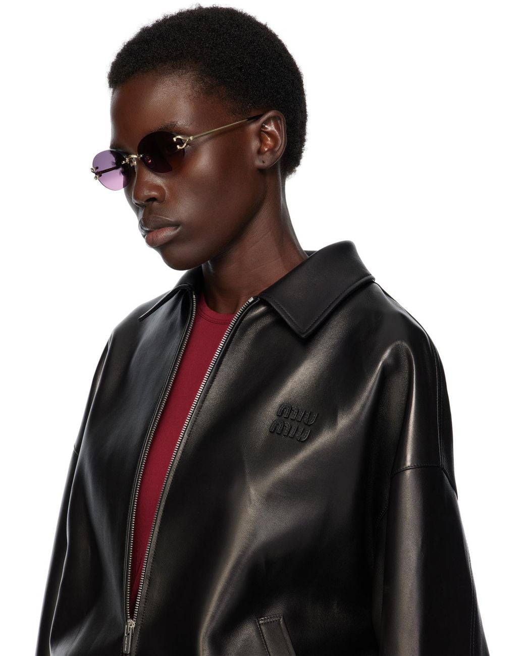 Cartier Purple Signature C De Sunglasses