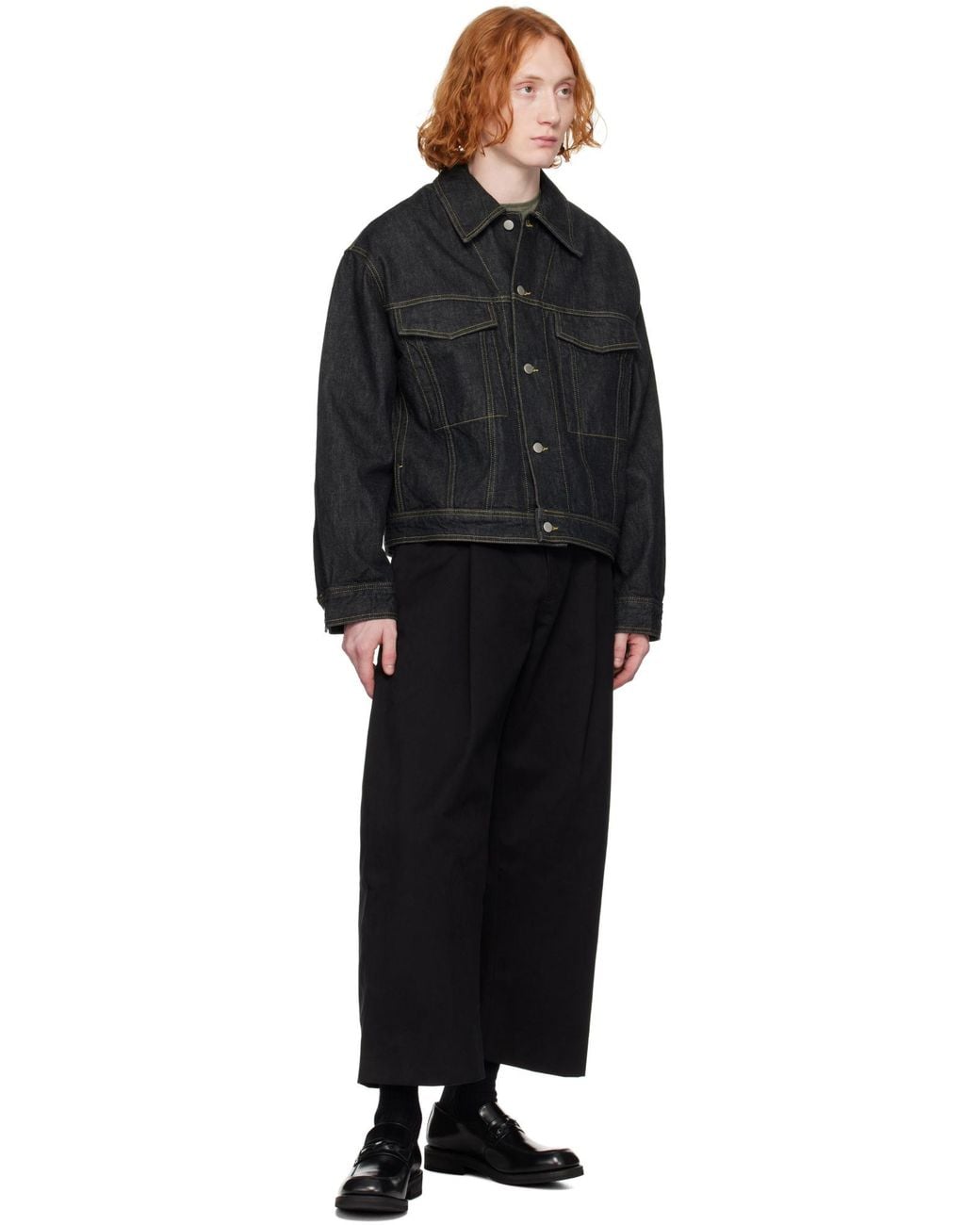 Studio Nicholson Black Stein Denim Jacket for men