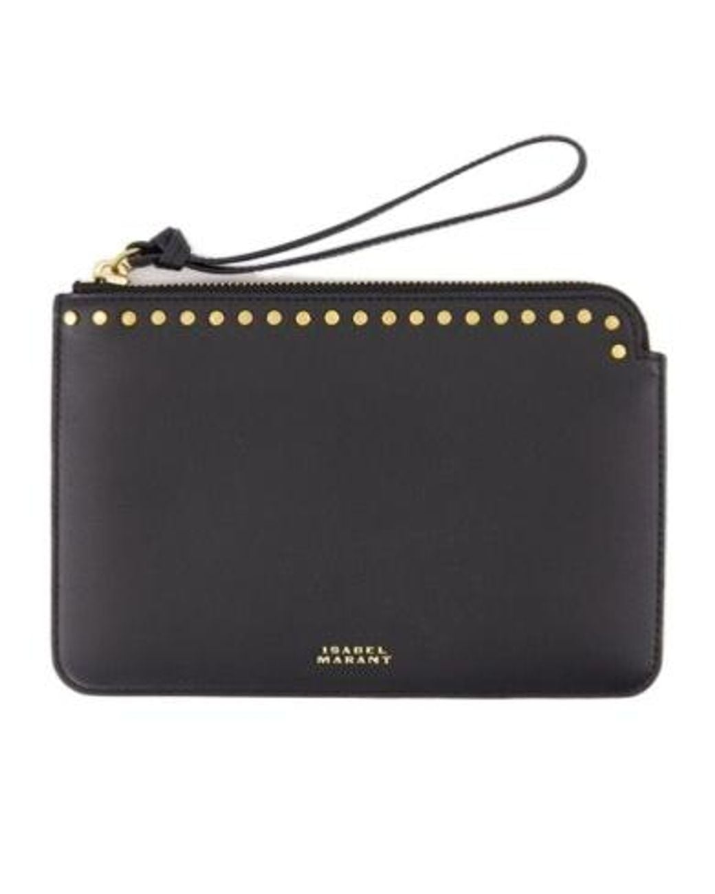 Isabel Marant Black Leather Oskan Flat Pouch