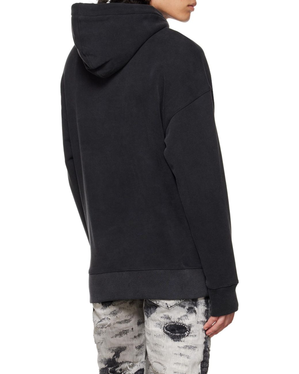Givenchy Blue Logo Print Drawstring Hoodie for men