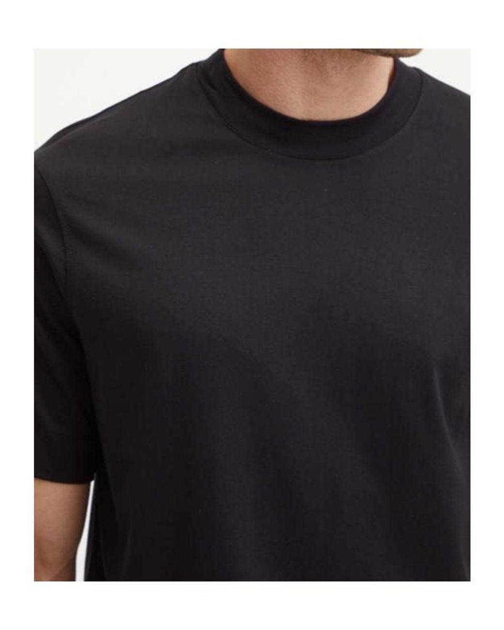 Emporio Armani Black コットン Tシャツ for men