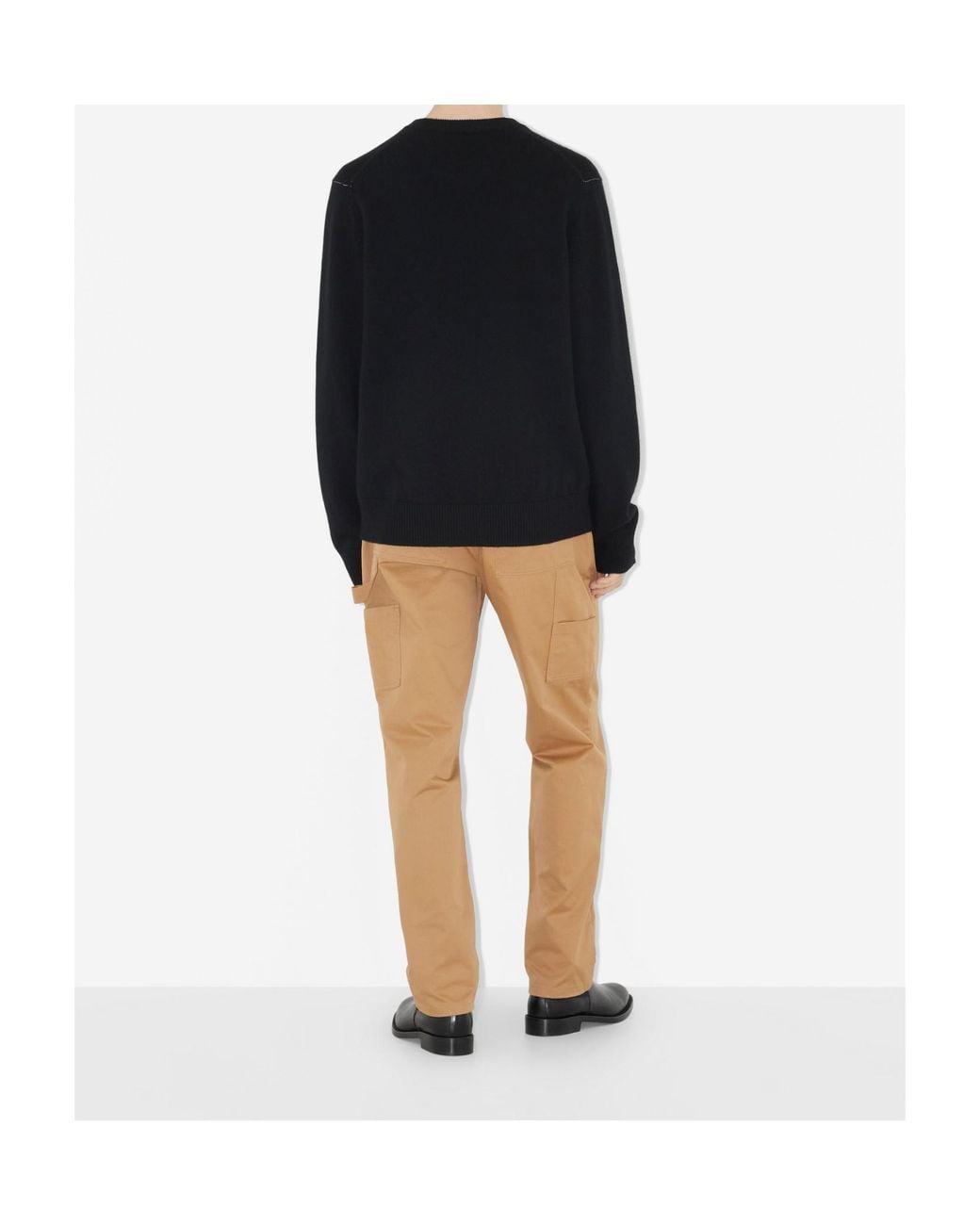 Burberry Natural Straight Leg Tailored Trousers for men