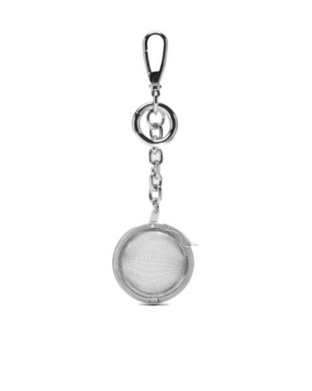 Maison Margiela White Metal Tea Infuser Keychain for men